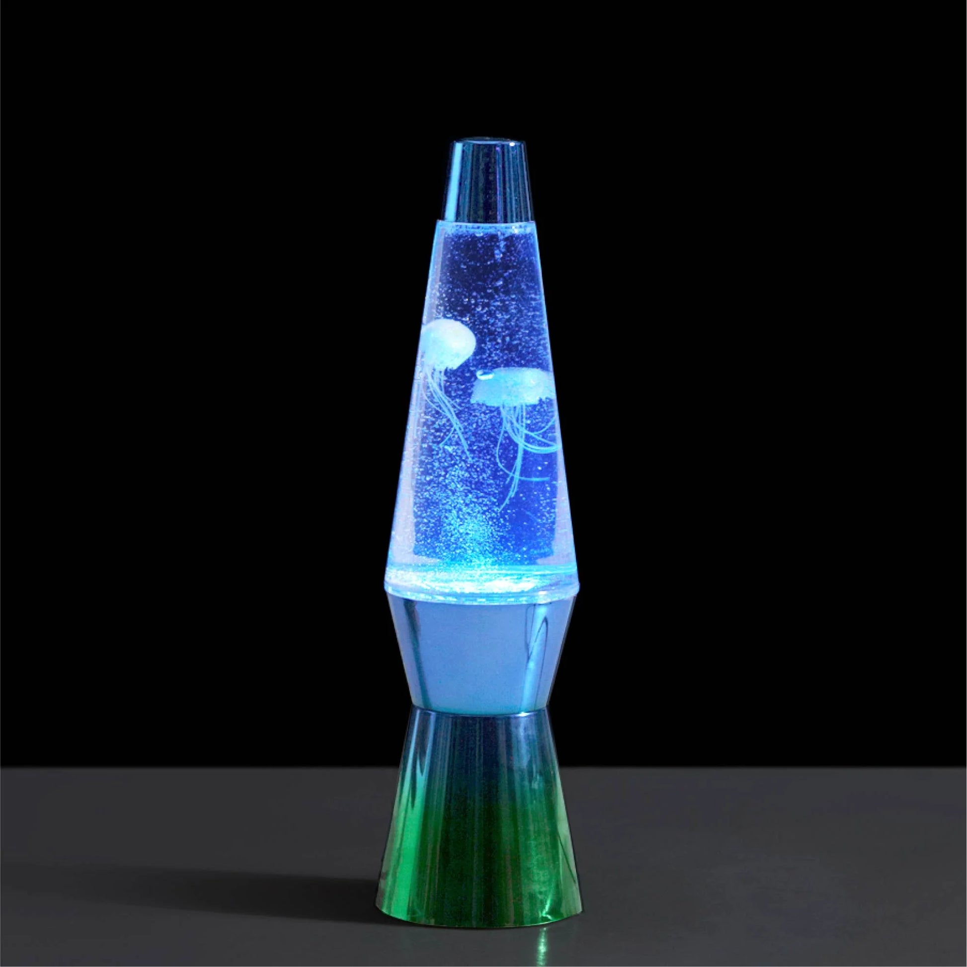 13" Blue and Green Ombre Jellyfish Motion Lamp, Pre-Filled and USB Powered, Incandescent Bulb